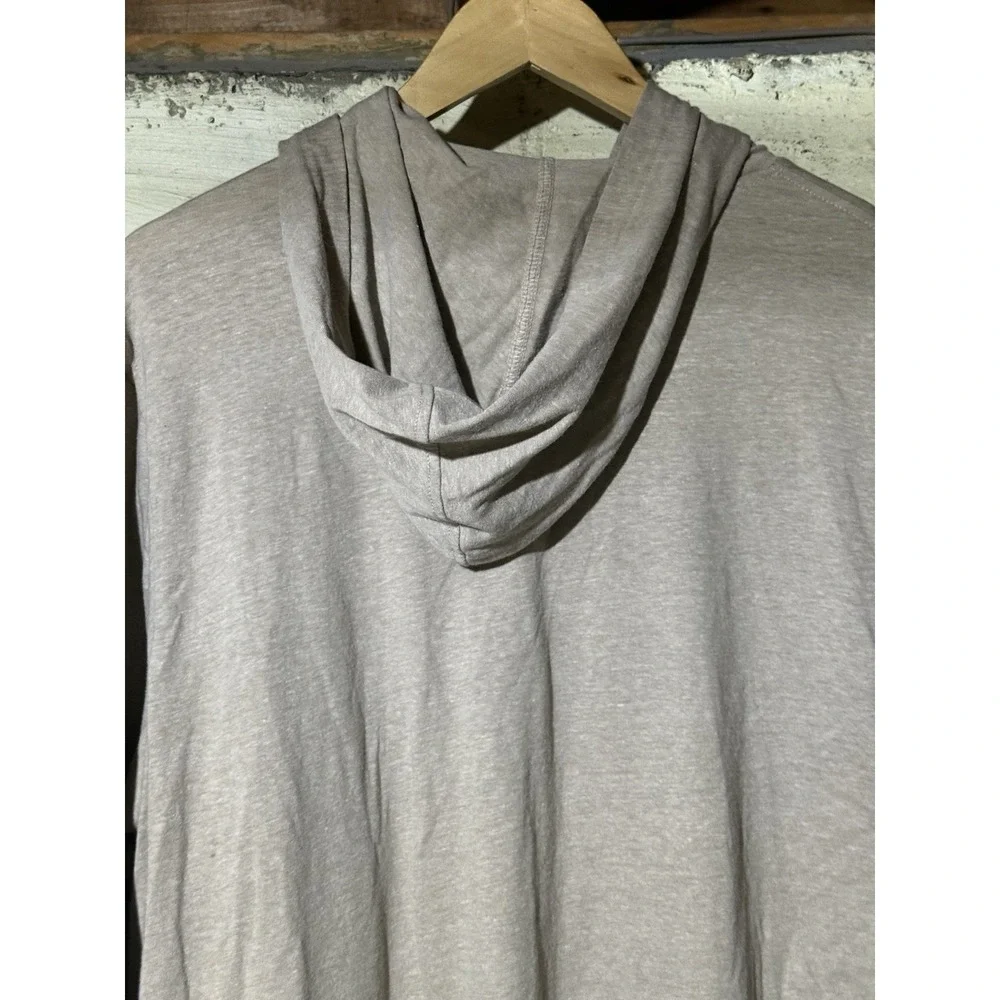 J. Crew TShirt Hoodie XL Beige Minimalist Long Sleeve Pullover Layered Cotton